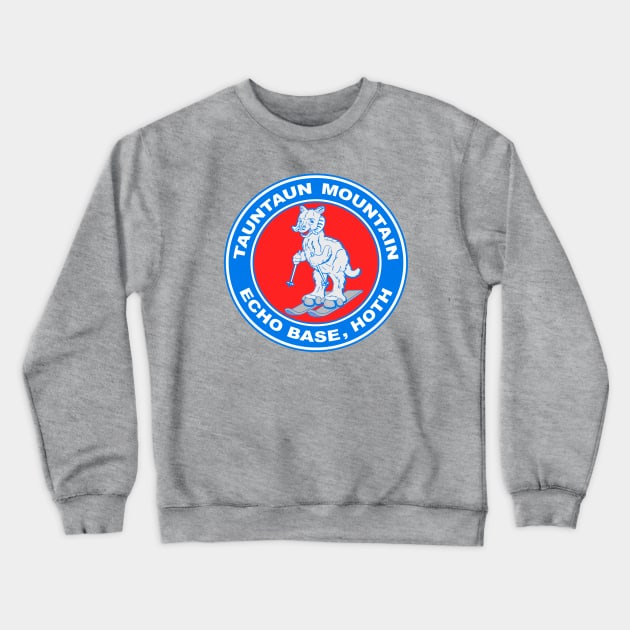 TAUNTAUN MOUNTAIN RESORT Crewneck Sweatshirt by SKIDVOODOO